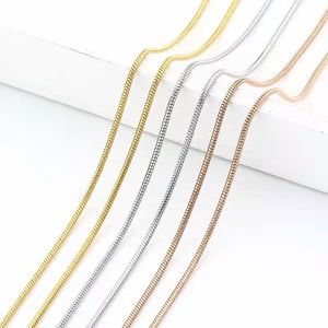 Toptan Siyah ve Altın Kaplama Paslanmaz Çelik Yuvarlak Yılan Zinciri Kolye [ 0.9 / 1.2 / 1.5 / 2.0 / 2.4 / 3.2mm ] - Product Image 6
