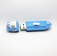 Flashdisk PVC Bentuk Kapal Besar 16GB, Hadiah Flashdisk Karet Bentuk Perahu 8G, Memori USB Kapal Custom