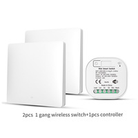 Tuya wifi rf 433 mhz module de commutateur de télécommande sans fil auto-alimenté pas besoin de fil de batterie interrupteur mural fonctionne avec alexa