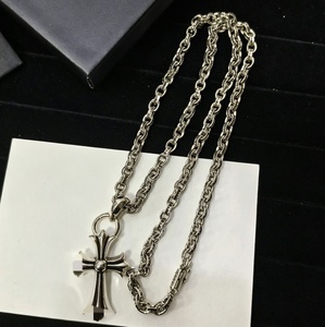 Collier Pendentif Cœur Croix pour Hommes et Femmes, Bijou en Zircon Plaqué Or et Argent, Tendance Vintage, <span class=keywords><strong>Hexagramme</strong></span> en Cuivre, Chaîne à Maillons Longs, Cadeau - Product Image 3