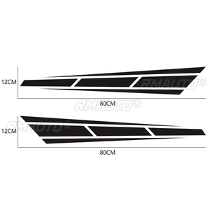 2 pegatinas decorativas para capó de coche, rayas de carreras, calcomanías DIY para motor, accesorios para coche - Product Image 6