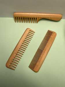 Peigne en bois écologique fait à la main pour des soins capillaires doux et un massage du cuir chevelu, adapté à un usage quotidien - Product Image 4