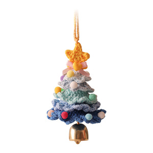Adornos Navideños Hechos a Mano de Lana Tejida a Crochet, Pequeños Adornos para Escritorio o Decoración de Automóviles, Artículos Festivos de Peluche - Product Image 5