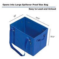Sac fourre-tout réutilisable en non-tissé robuste, pliable, pour courses, avec longues poignées, gain de place