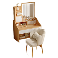 Coiffeuse moderne simple avec miroir éclairé pour petit appartement chambre chevet armoire de maquillage