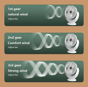Fashion Summer Luftkühl ventilator Tragbarer Mini-Tisch ventilator 3-Gang Grad starker Wind wiederauf ladbar - Product Image 4