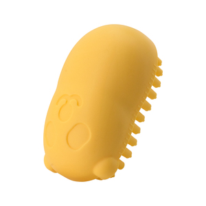 Brosse à shampooing en silicone pour cheveux longs et courts Outils durables pour animaux de compagnie de taille moyenne pour chiens chats douche brosse à curry - Product Image 1