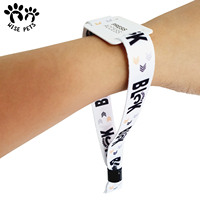 Bracelet en polyester imprimé sur mesure pour événements et fêtes, bracelet tissé personnalisé en tissu NFC RFID avec puce de suivi GPS