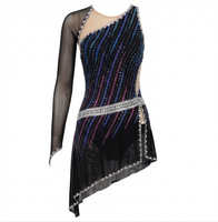 Jupe de patinage personnalisée pour femme adulte, tenue de performance de danse, imprimé numérique, pour compétition de patinage artistique et de patinage sur glace