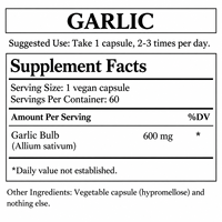 Capsules d'ail OEM ODM sans odeur, à base d'allicine, pour la santé cardiaque, le soutien immunitaire, antioxydant, cholestérol, complément végétalien, 60 gélules