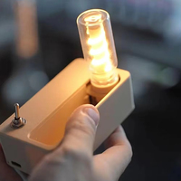 Veilleuse 3D créative en bois, mini, contemporaine, mécanique, magnétique, LED, lumière blanche chaude, rechargeable par USB, personnalisable, CE