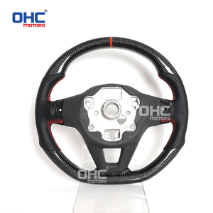 Volant en Fibre de Carbone Véritable Brillant en Stock UE pour VW <span class=keywords><strong>Golf</strong></span> <span class=keywords><strong>8</strong></span> Mk8 GTI avec Trous de Palettes - Product Image 4