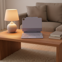 Nouvelle tendance : Clavier sans fil 2,4 GHz à suspension magnétique avec pavé tactile LED pour iPad Pro et tablette