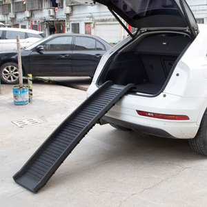 Pet Dog Car Ramp Plastic Foldable Non Slip Black For <b>Trunk</b> Access - Product Image 1