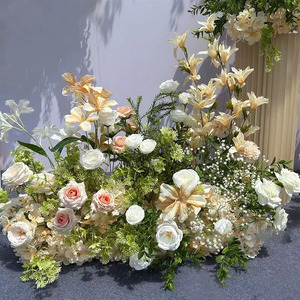 Camino <span class=keywords><strong>de</strong></span> Mesa <span class=keywords><strong>de</strong></span> <span class=keywords><strong>Flores</strong></span> Artificiales Románticas Hechas a Mano <span class=keywords><strong>de</strong></span> Alta Calidad para Decoración del Hogar, Decoración <span class=keywords><strong>de</strong></span> Escritorio para Fiestas, Centros <span class=keywords><strong>de</strong></span> Mesa - Product Image 4