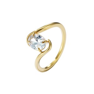 Anello Minimalista EDGE in Acciaio Inossidabile, Design Aperto con Zirconia Cubica, Anello Regolabile per Donne - Product Image 5
