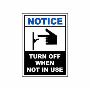 Aide à la conservation de l'énergie, éteignez les lumières lors de votre départ, panneau de signalisation 10x7 pouces, 55 mils d'épaisseur, HDPS - Product Image 4