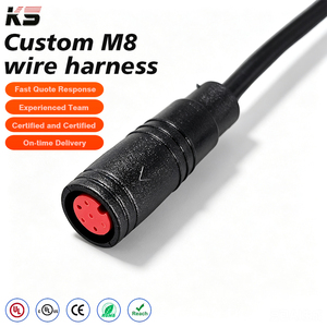 Konektor Kabel M8 Aviation Head Tahan Air Male Female <span class=keywords><strong>2</strong></span> Pin IP67 Perakitan Kabel Daya Kendaraan Listrik - Product Image 1