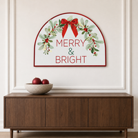 Cadre photo élégant en alliage d'aluminium irrégulier style Art Déco avec impression Joyeux Noël pour décoration murale intérieure de Noël