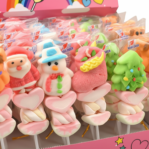 350g Cotton Candy Skewers Fruity Hawthorn Lollipop Cartoon <strong>Christmas</strong> <strong>Gift</strong> Box Holiday Party Snack For Children - Product Image 4