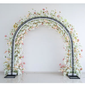فاخر مقاوم للأتربة قوس زهور صناعية وردي طقم خلفية لحفلات الزفاف زهور اصطناعية لتزيين الحفل - Product Image 6