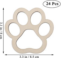 Tailai patte griffe forme bois non fini bricolage artisanat animal de compagnie chien chat patte découpes Laser gravure bois coupe gravure chien étiquette.
