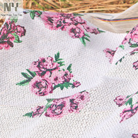 Tissu en maille à sequins imprimé numériquement avec motif floral personnalisé Nanyee Textile