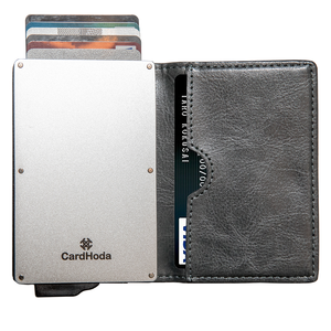 Tarjetero Delgado Anti-Robo con Protección RFID, Cartera Corta de PU con Cierre Abierto, Bolsillo para Tarjetas con Mecanismo de Expulsión de Metal y Forro de Nailon - Product Image 2