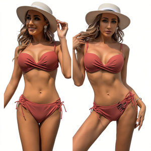 Set Bikini Sogno D'Oro DY81363 Taglie 42 44 48 52 54 Colori Rosso Verde Blu Nero - Product Image 2