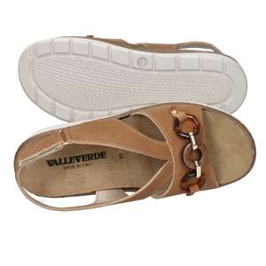 Valleverde Sandales compensées en cuir pour femme, talon de 4,4 cm, confortables pour la marche - Product Image 6