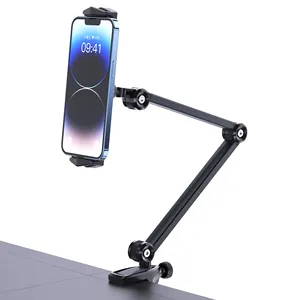 Boneruy Christmas Promotional Gift Lazy Tablet Stand Adjustable Aluminum Alloy Rotatable Tablet Phone Holder Stand For Desk Bed