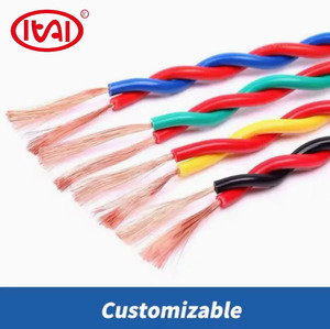 Fil électrique en cuivre de haute qualité à double cœur 300/300V, certifié CE, ignifuge, gaine en PVC, solide et flexible, <span class=keywords><strong>bobine</strong></span> 0,<span class=keywords><strong>2</strong></span>-<span class=keywords><strong>2</strong></span>,5 mm² - Product Image 3