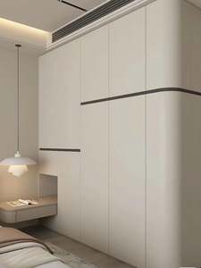 Armario de almacenamiento portátil moderno, muebles de dormitorio con puertas de tablero de partículas, para el hogar, la sala de estar o la oficina - Product Image 4