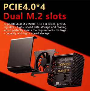 AI 9 HX370มินิพีซีใหม่ Windows 11กราฟิก890ม. DDR5แบบคู่ M.2คู่ PCIe 4.0 SSD ดีไซน์กะทัดรัดเป็นพิเศษ - Product Image 2