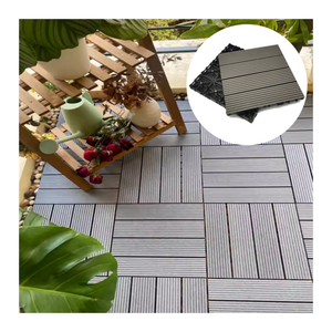 SHENGCHENG Modern DIY Patio <b>Tiles</b> WPC Decking <b>Tiles</b> Outdoor Use Solid Deck <b>Interlocking</b> Deck <b>Tiles</b> Anti-slip Garden Flooring - Product Image 2