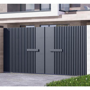 Villa moderne de style européen portail de jardin pivotant système électrique extérieur rétractable personnalisé automatique peinture couleur - Product Image 3