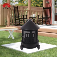 KEYO Brasero d'extérieur en bois de style dôme, foyer chauffant et barbecue, ensemble de brasero pour jardin et patio, vente en gros