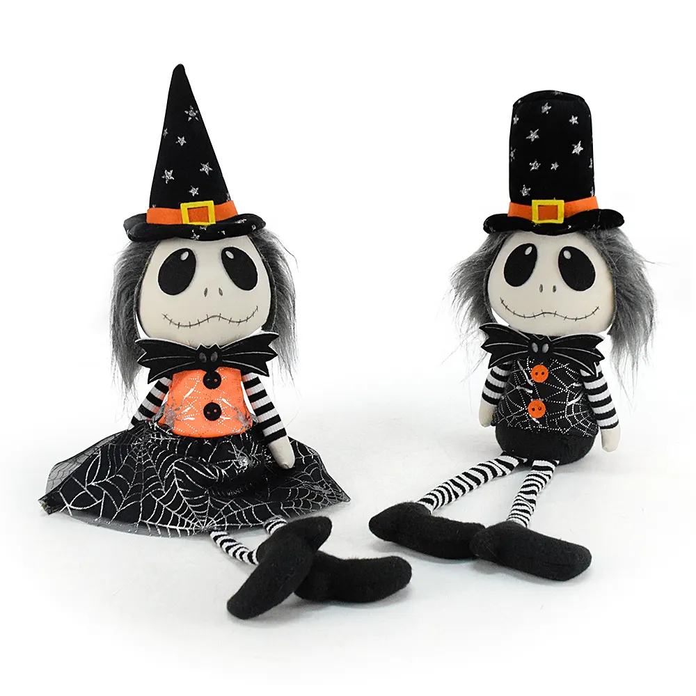 Handmade Halloween Party Ghost Festival Plush Ornaments Gnomes Skeleton Doll Halloween Decorations