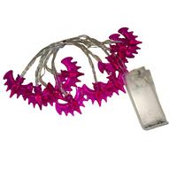 Guirlandes lumineuses LED en forme de chauve-souris violettes à piles pour Halloween, lumières féériques effrayantes pour les fêtes, la décoration de la maison et des fenêtres