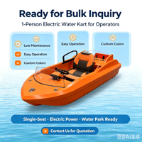 Bateau kart à propulsion jet pour deux passagers, coque en alliage aluminium-magnésium, vitesse max. 50 km/h, sport nautique viral, personnalisation OEM