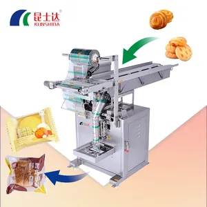 Automatic four sides sealing bread bake cake food snack flow cookies packing machine