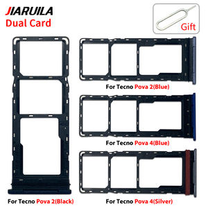 Поднос для Sim-карт для мобильного телефона Tecno Pova 5 4 Pro 3 2 Neo Pop 9 8 7 6 5 держатель для Sim-карты лоток запасные части для ремонта - Product Image 2