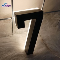Enseigne LED 3D rétroéclairée en acier inoxydable personnalisée de qualité supérieure, compatible HomeKit, transformateur CA, télécommande, pour bureau et mariage, IP65