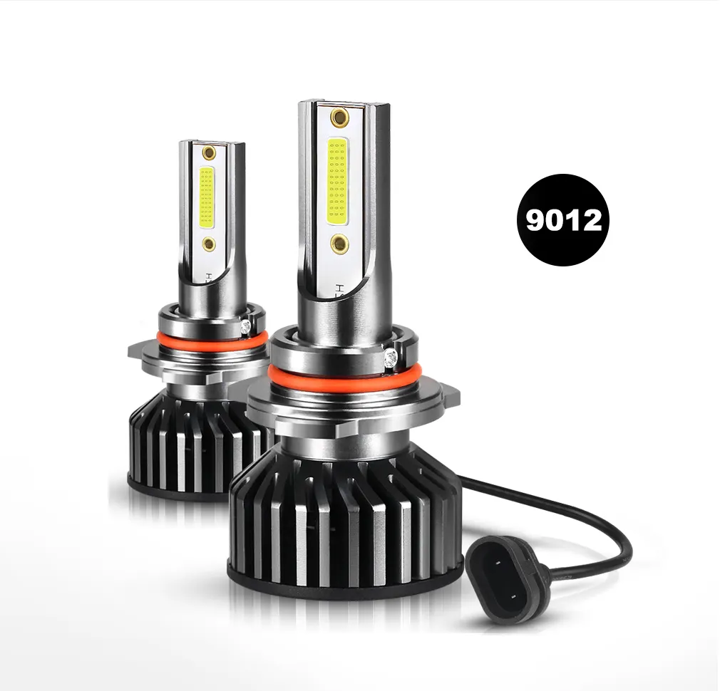 F2 lâmpadas de farol automotivo led, h7, canbus, 12v, h11/9005, h4, farol de carro