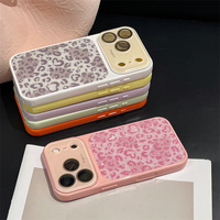 Coque de téléphone portable de luxe antichoc à motif léopard pailleté avec grande fenêtre pour iPhone 17 Pro Max 17 16 15 14 13 12