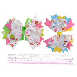 Moda popolare 5 pollici Stacked Archi Dei Capelli <span class=keywords><strong>per</strong></span> Teenager di Età Delle Ragazze Boutique Dell'arco Dei Capelli Della Clip <span class=keywords><strong>per</strong></span> Treccia - Product Image 3