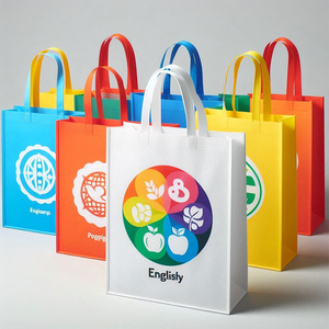 Sac non tissé personnalisé à faible MOQ avec logo imprimé, sac promotionnel recyclé en polypropylène non tissé, <span class=keywords><strong>pochette</strong></span> à chaussures, sac anti-poussière <span class=keywords><strong>pour</strong></span> baskets, sac de shopping - Product Image 1