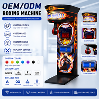 Machine de jeu d'arcade de boxe en matériau durable avec tableau de scores numérique LED, fonctionnant à monnayeur, et capteur de haute précision
