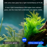 Cherlam Factory Wholesale 40 Gallon Small Aquarium Tank Desktop Ultra Clear Glass Fish Tank for Fish Farming