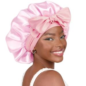 Turban pour femme à large bord, style chapeau rond, avec ruban simple, en PE, pour coiffure et beauté, bonnet de nuit - Product Image 3